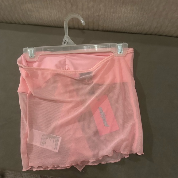 Edikted Pink Ruffle Tube Top / XS - Picture 2 of 3